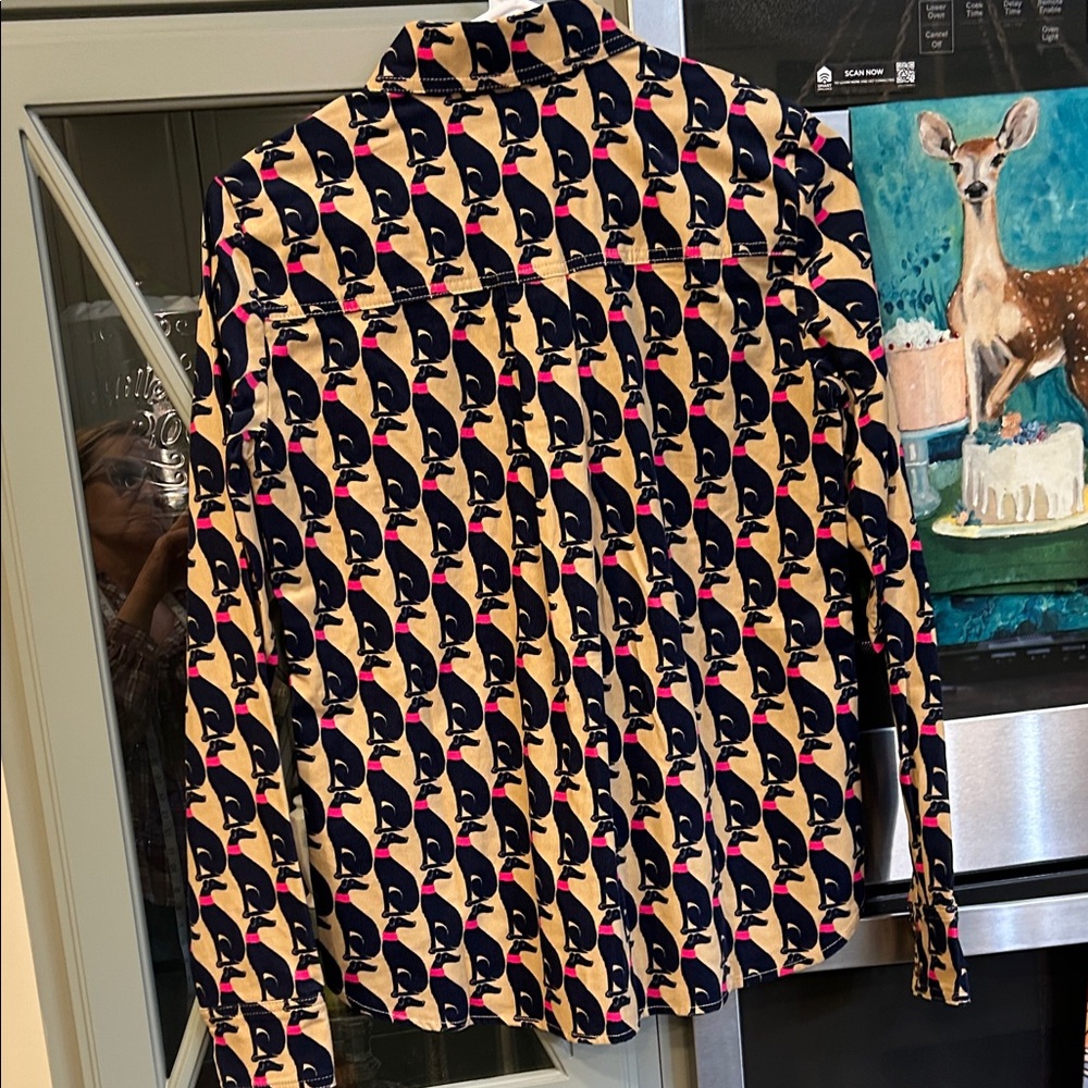 Boden Women's Sienna Corduroy Dog Button Up Shirt NWT 2 - Picture 4 of 5